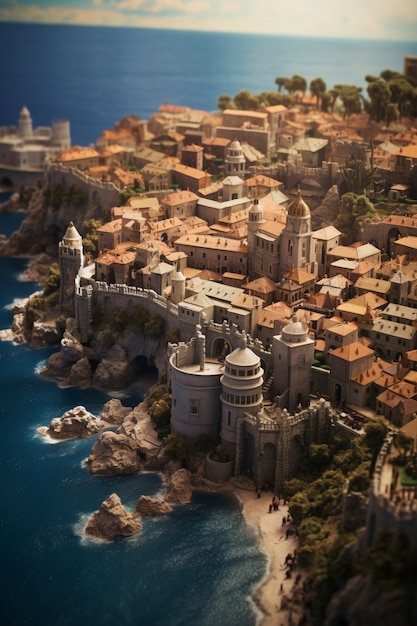 Ai hat eine mittelalterliche Fantasy-Stadt generiert