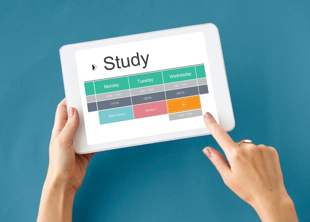 Akademischer Stundenplan für das Klassenzimmerstudium