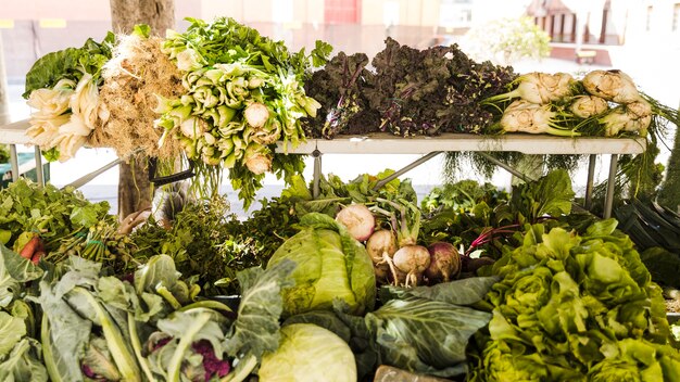 Alle Arten gesundes Gemüse am Landwirtmarkt