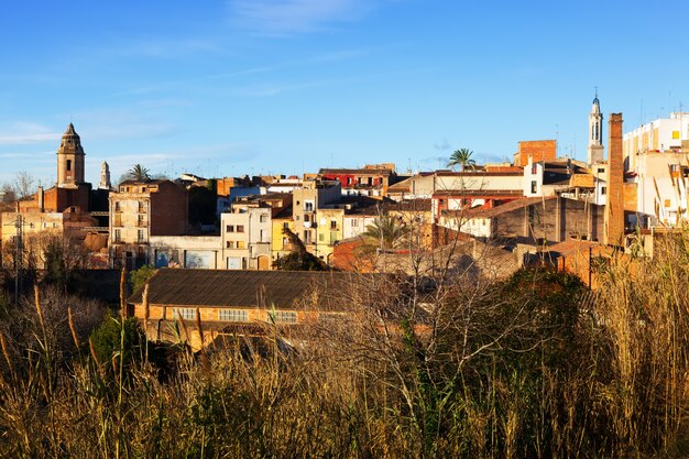 Allgemeine Ansicht von Valls im Winter. Tarragona