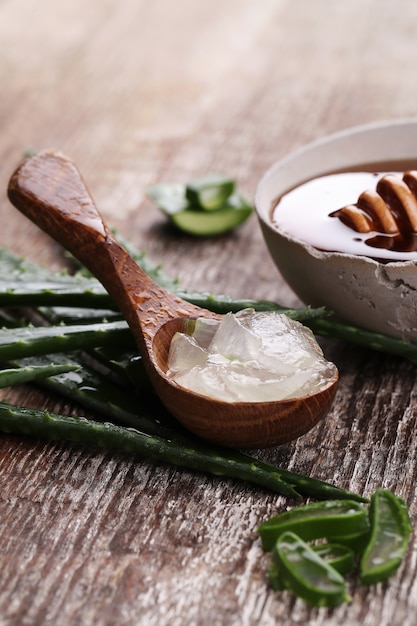 Aloe Vera Scheiben für die Hautpflege