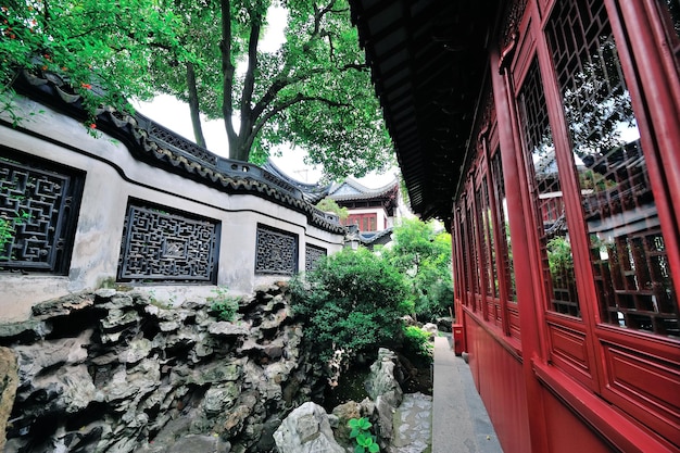 Alte Architektur der Pagode in Shanghai