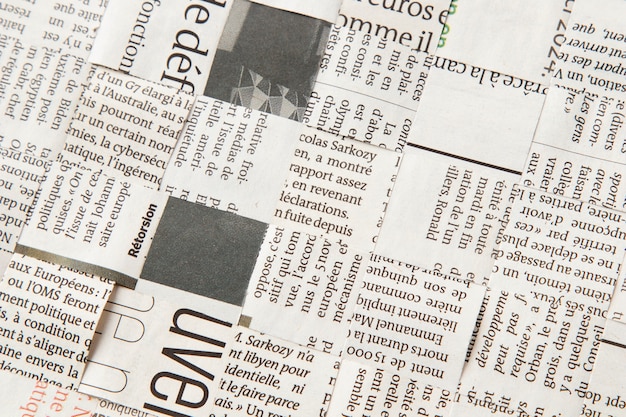 Alte Zeitungshintergrund an der Oberseite