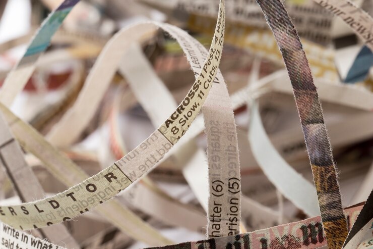 Kostenlose Foto alte zeitungsstreifen unordentliche anordnung