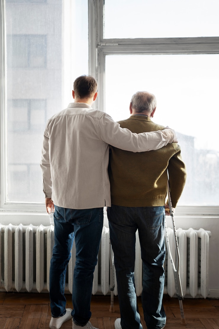 Kostenlose Foto alter patient, der an parkinson leidet