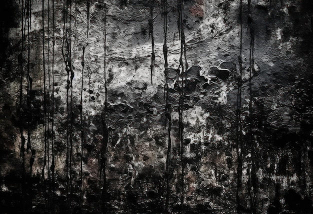 Kostenloses Foto alter schwarzer betonhintergrund, grunge-textur, dunkle tapete, tafel, betonwand, ai g