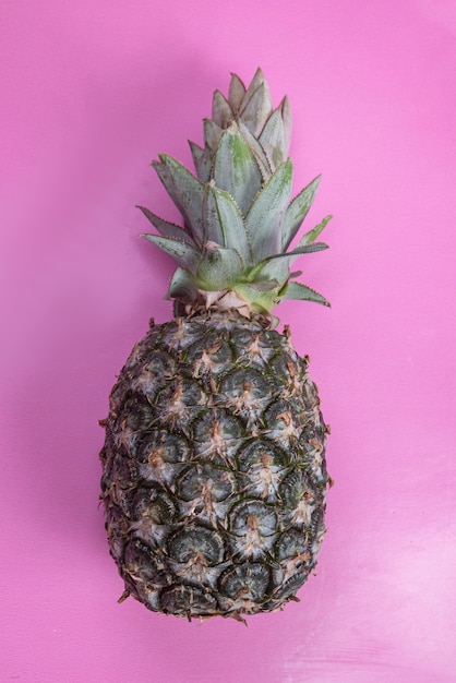 Ananas auf dem rosa Hintergrund