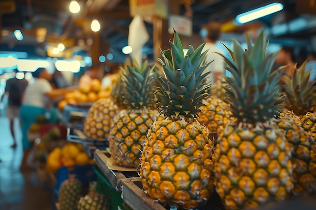 Kostenloses Foto ananas bereit zum verkauf