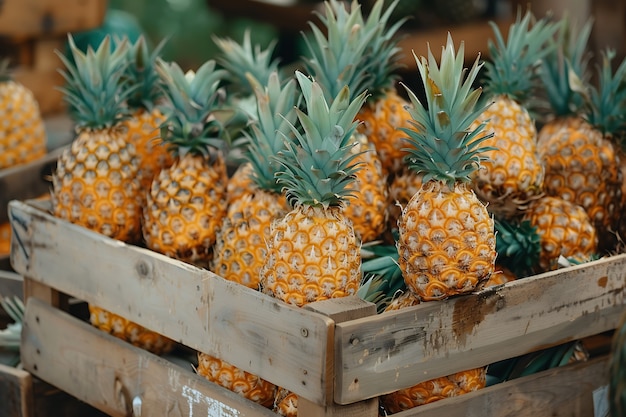 Kostenloses Foto ananas bereit zum verkauf