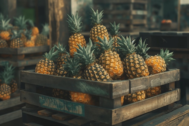 Kostenloses Foto ananas bereit zum verkauf