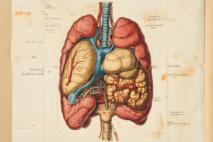 Kostenlose Foto anatomie-zeichnung im vintage-stil