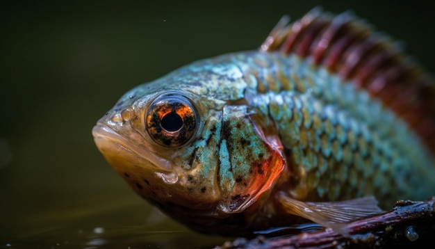 Kostenloses Foto animal eye erfasst die von ki erzeugte frische von unterwasser-meeresfrüchten