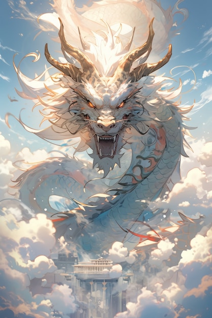 Anime-Drachen-Illustration
