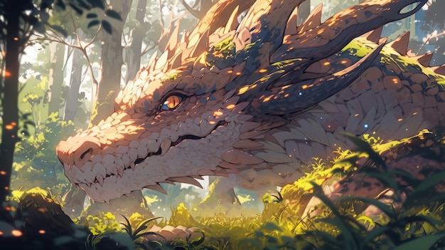 Kostenloses Foto anime-drachen-illustration