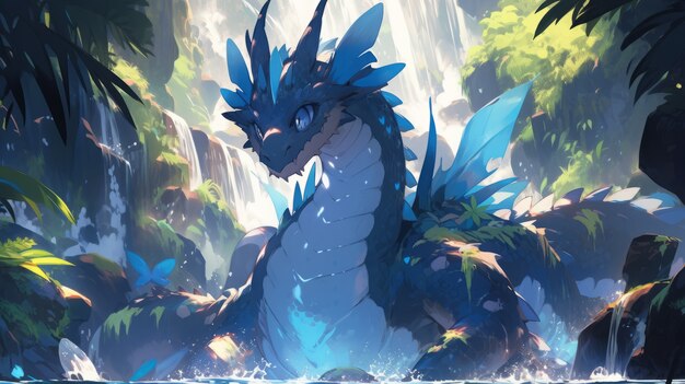 Anime-Drachen-Illustration