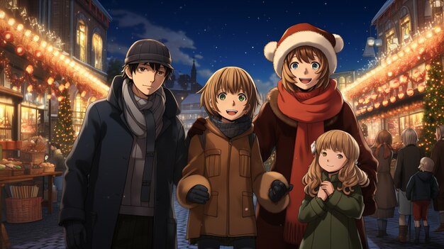 Anime-Freunde am Silvesterabend