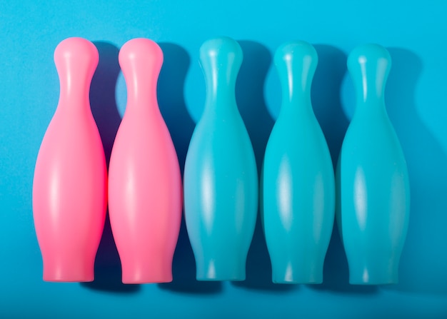 Anordnung der Bowling-Pins von oben