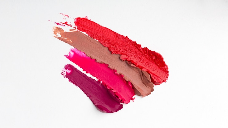Kostenlose Foto anordnung der lippenstiftfarben