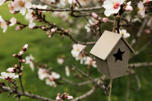 Kostenloses Foto anordnung des kleinen holzhauses in einem baum