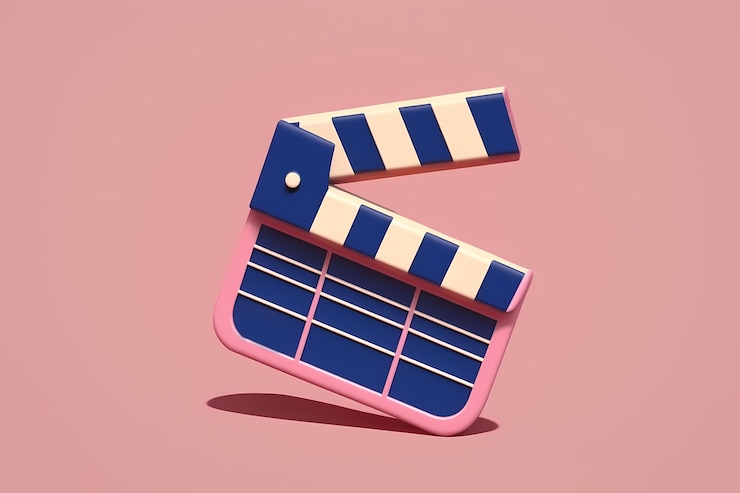 Kostenlose Foto ansicht der 3d-kinoklappe