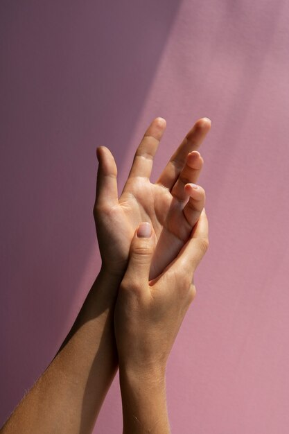 Ansicht der menschlichen Hände