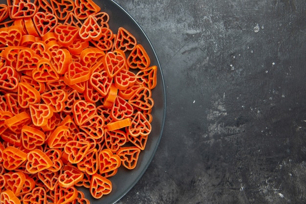 Ansicht der oberen Hälfte herzförmige italienische Pasta