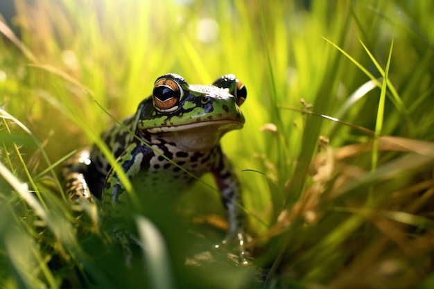 Kostenloses Foto ansicht des frosches in der natur