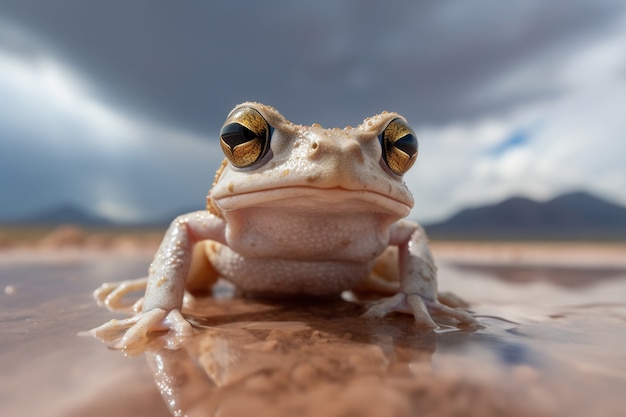 Ansicht des Frosches in der Natur