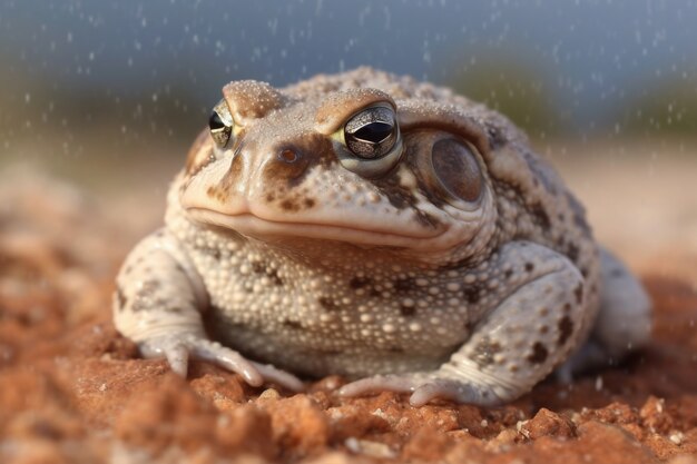 Ansicht des Frosches in der Natur