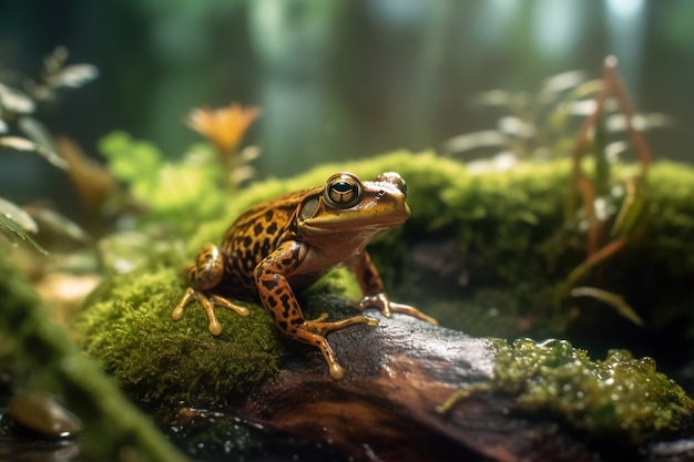 Ansicht des Frosches in der Natur