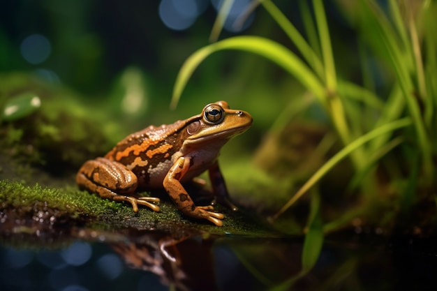 Kostenloses Foto ansicht des frosches in der natur