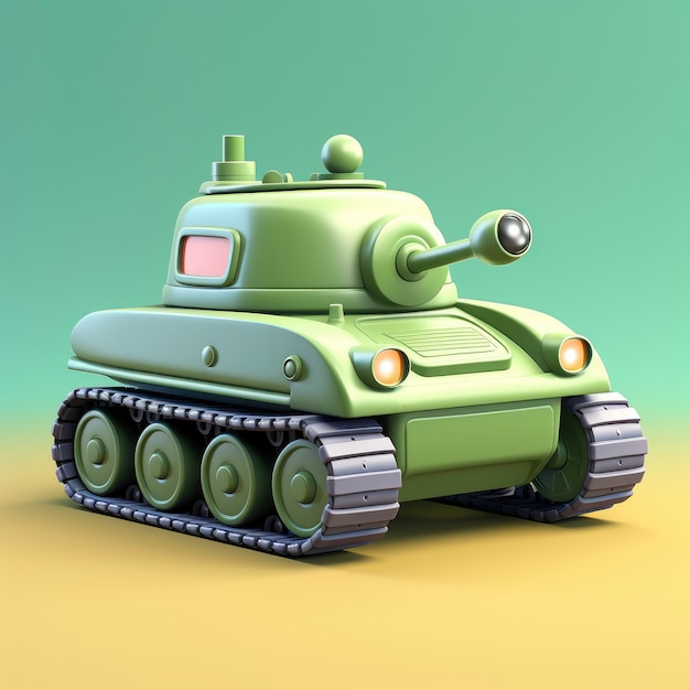 Ansicht des grafischen 3D-Panzers