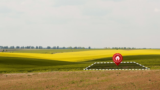 Kostenloses Foto ansicht des grundstücks für immobilien und geschäftsentwicklung