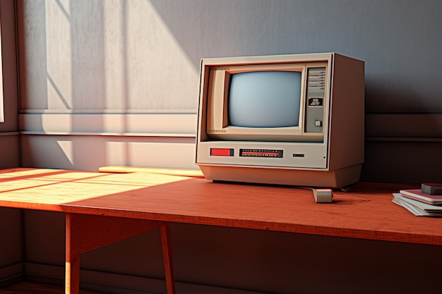 Kostenloses Foto ansicht des retro-computermonitors