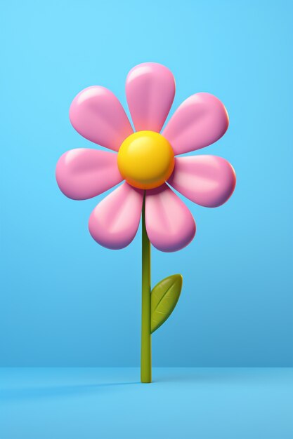 Ansicht einer abstrakten 3D-Blume