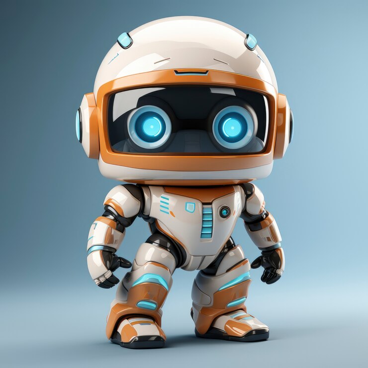 Kostenlose Foto ansicht eines grafischen 3d-roboters