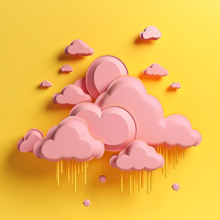 Kostenlose Foto ansicht von 3d-wolken