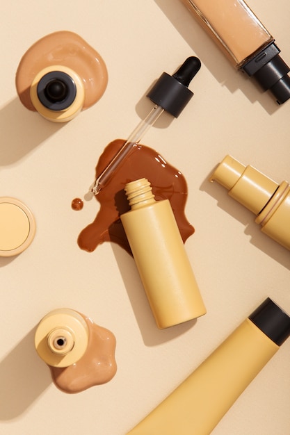 Ansicht von Make-up-Foundation-Produkten