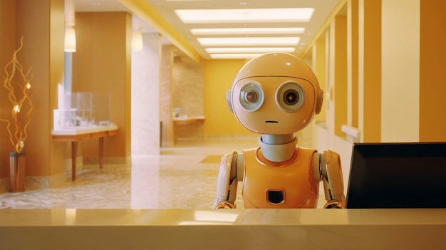 Anthropomorpher Roboter, der normale menschliche Aufgaben erledigt