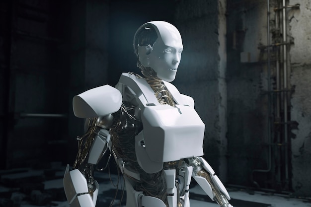 Anthropomorpher Roboter im Innenbereich