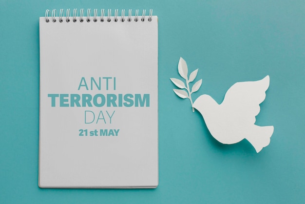 Anti-Terror-Tag mit Papiertaube