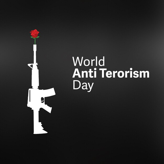 Anti-Terror-Tag mit Waffe