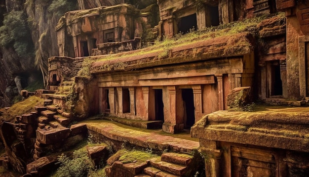 Kostenloses Foto antike ruinen von angkor, ein spirituelles mysterium, das von der ki generiert wurde