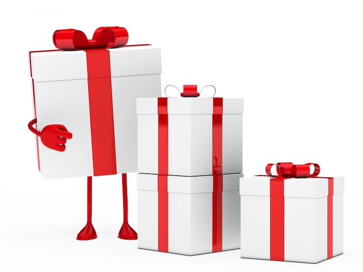 Kostenlose Foto anwesend zeigt auf andere geschenke