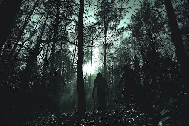 Kostenloses Foto aokigahara wald dunkler stil