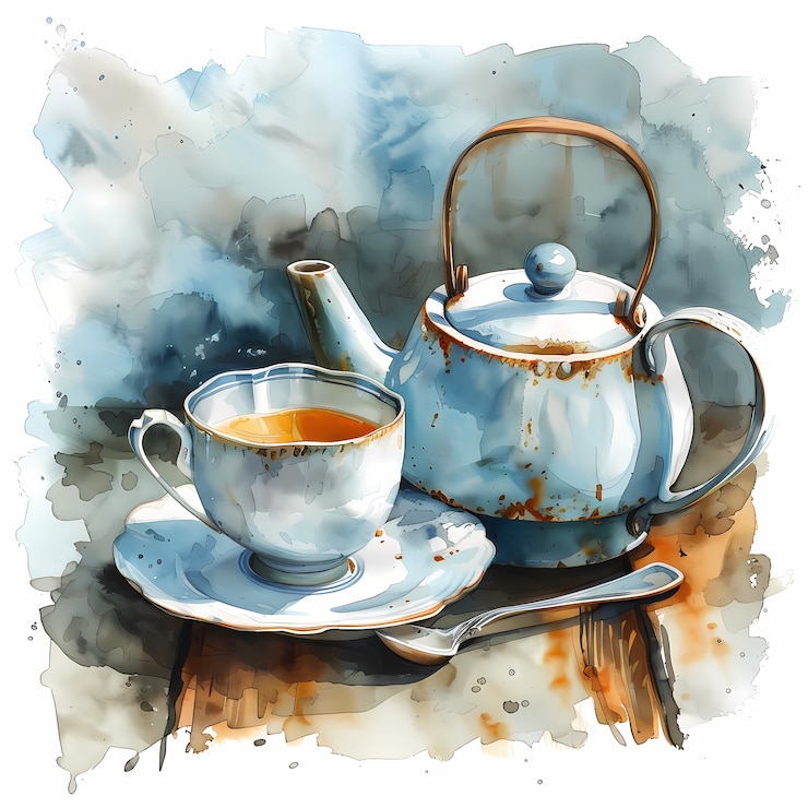 Kostenlose Foto aquarell-keramikillustration