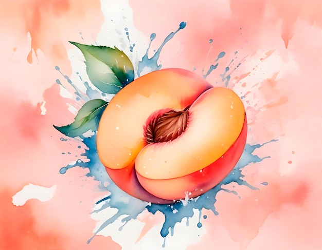 Aquarell-Sortiment von Früchten