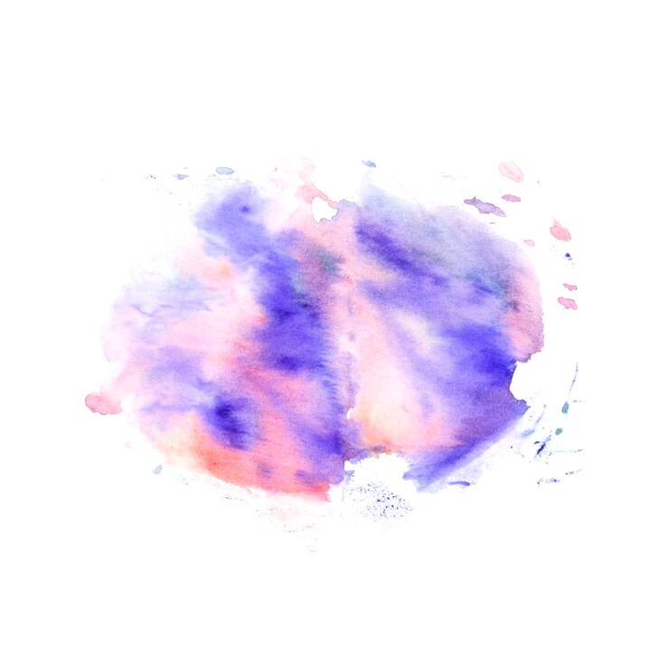 Kostenlose Foto aquarellbeschaffenheit auf weißem hintergrund