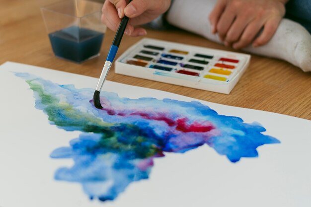 Aquarellfarbe und Farbpalette