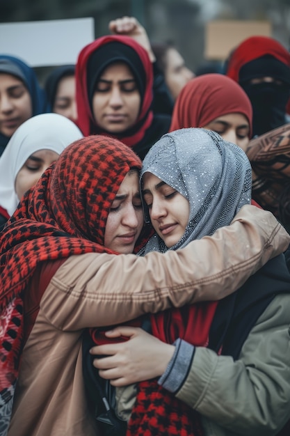 Kostenloses Foto arabische menschen demonstrieren zusammen